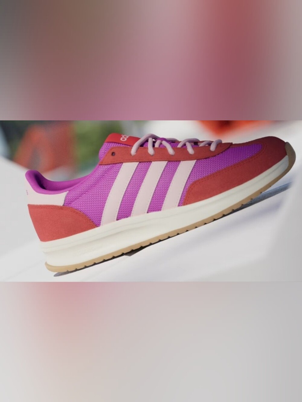 Adidas Run 70s 20J Women's Sneakers - Purple / Red / Pink - Picture 4 of 6